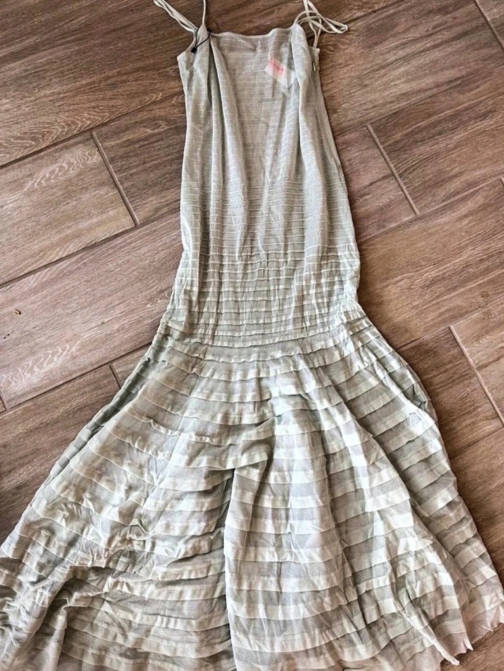 Free PeopleRuffle Maxi Slip in Sage Color